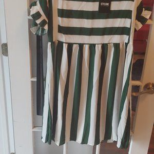 GREEN STRIPED DRESS